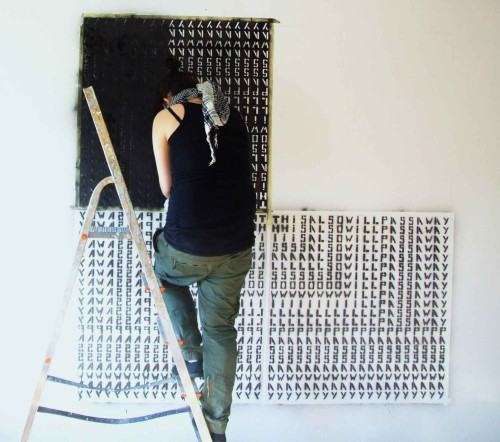 wystawa pt."Pracownia Słowa i Obrazu", praca Lidii Wojtasik "thisalsowillpassaway"