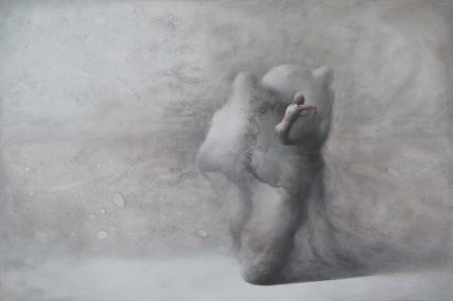 Łukasz Huculak -  Materia tempera na płótnie, 100x150 cm, 2018