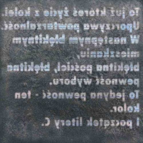 „to już któreś życie z kolei”, technika mieszana, płótno, 30x30 cm, 2015