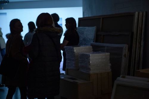 Wernisaż wystawy Wojciecha Pukocza "Więcej niż 1000 słów" (22.11.2019), fot. Małgorzata Kujda, © Muzeum Współczesne Wrocław, 2019.