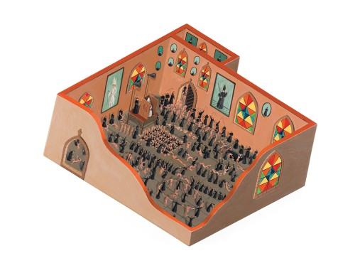 Tomasz Kulka, Idolatria, 2017, tłusta tempera na sklejce, szlagmetal, 51 x 63 x 7 cm