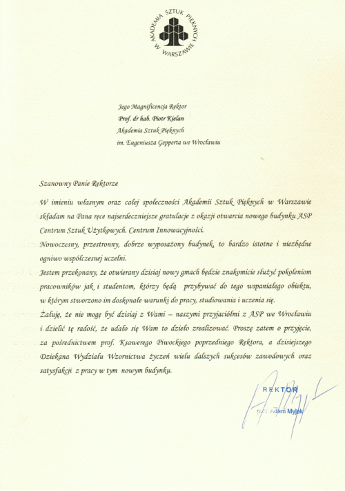 Uroczyste otwarcie Centrum Sztuk Użytkowych. Centrum Innowacyjności. Uroczyste otwarcie Centrum Sztuk Użytkowych. Centrum Innowacyjności.