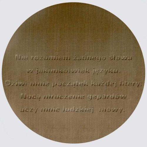 „ludzka mowa”, technika mieszana, płótno, 30x30 cm, 2017