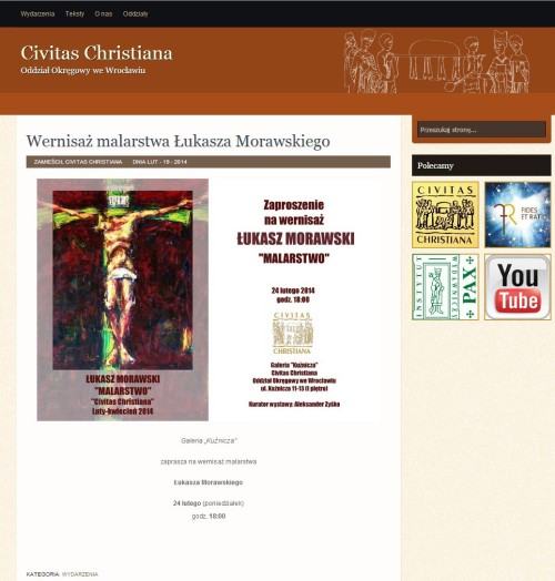 Wystawa "Civitas Christiana" dr. hab Łukasza Morawskiego