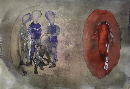 Dobry styl, 70x50, akwarela na papierze, 2020