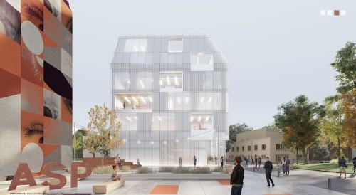 Nowy budynek ASP we Wrocławiu, proj. KXM i Lahdelma & Mahlamäki, II nagroda