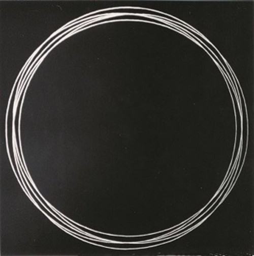 „sofizmaty”, akryl, płótno, Galeria Miejska, 140x140cm, Wrocław 2002