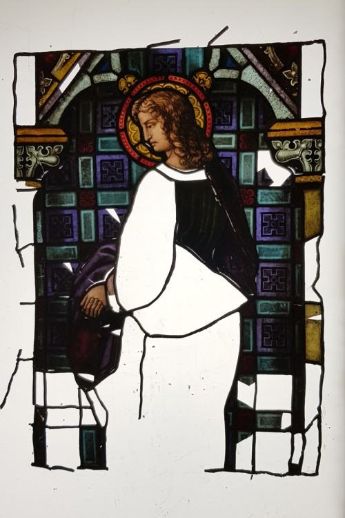 Agata Środa, ASP Wrocław, Konserwacja i restauracja kwatery witraża o numerze a12 projektu Adalberta Rednera z kościoła św. Mikołaja w Gdańsku, ze zbiorów Muzeum Architektury we Wrocławiu, o numerze inwentarzowym MAt IIIa- nr depozytu 503. Stan przed kons