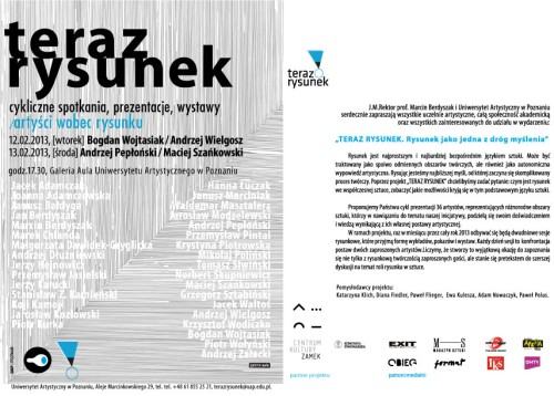 Zaproszenie Teraz Rysunek 2013 Zaproszenie Teraz Rysunek 2013