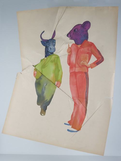 W.Pukocz, Bez tytułu, akwarela na paierze, 100x70, 2014 W.Pukocz, Bez tytułu, akwarela na paierze, 100x70, 2014