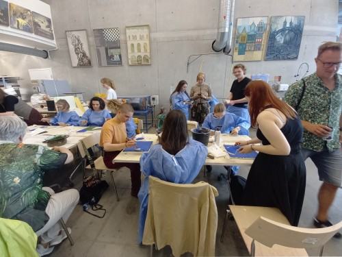 Warsztaty: Sgraffito z użyciem współczesnych zapraw mineralnych, zdj. Weronika Anna Brzychczy