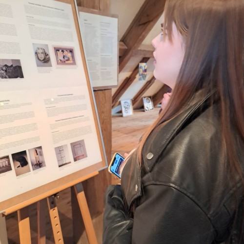 Otwarcie wystawy Studyjne Eksperiencje odbywającej się w ramach Europejskiej Nocy Muzeów w Chojnicach.