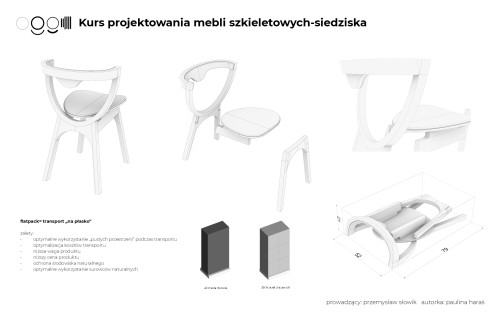 Paulina Haraś, projekt krzesła – schemat składania Paulina Haraś, projekt krzesła – schemat składania