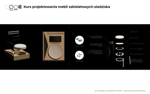 Alicja Pieczykolan, projekt krzesła – schemat składania Alicja Pieczykolan, projekt krzesła – schemat składania