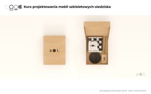 Michał Werner, projekt krzesła – elementy spakowane do transportu Michał Werner, projekt krzesła – elementy spakowane do transportu
