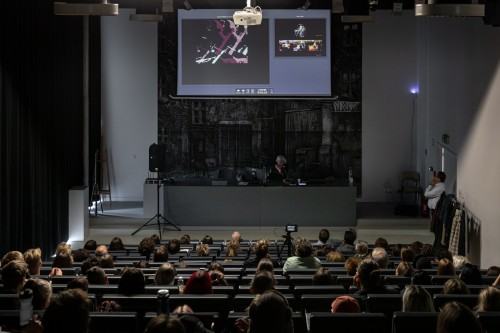 Wykład Zbigniewa Rybczyńskiego, zdj. Michał Pietrzak