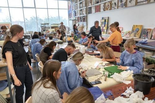 Warsztaty: Sgraffito z użyciem współczesnych zapraw mineralnych, zdj. Michał Pietrzak