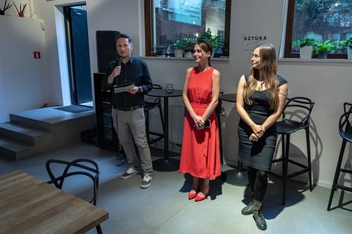 Otwarcie wystawy Soni Ruciak i Marceliny Groń pt. Miejsca związane w Galerii Sztuka na miejscu, zdj. Michał Pietrzak.