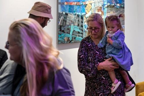 Otwarcie wystawy Soni Ruciak i Marceliny Groń pt. Miejsca związane w Galerii Sztuka na miejscu, zdj. Michał Pietrzak.