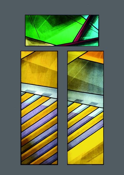 Adam Włodarczyk, witraż Radość