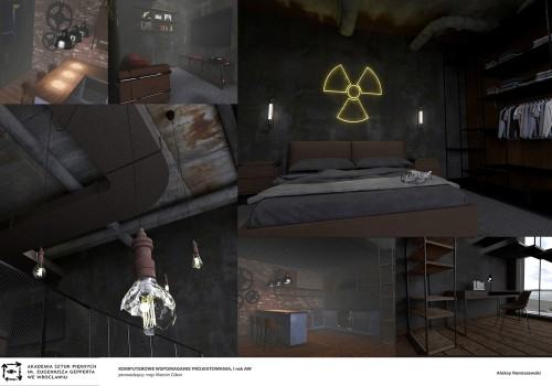 Aleksy Remiszewski, projekt wnętrza w stylu industrialnym, KWP