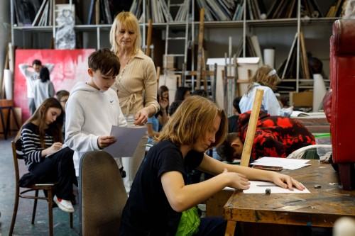 Spotkanie na ASP z uczniami American School of Wrocław