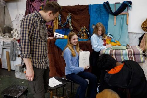 Spotkanie na ASP z uczniami American School of Wrocław