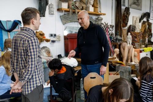 Spotkanie na ASP z uczniami American School of Wrocław