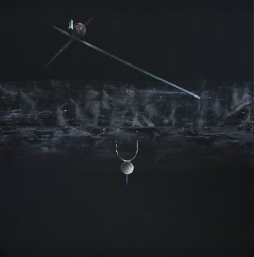 Łukasz Huculak, Establishment of the Grace, 100x200 cm, acrilics on canvas