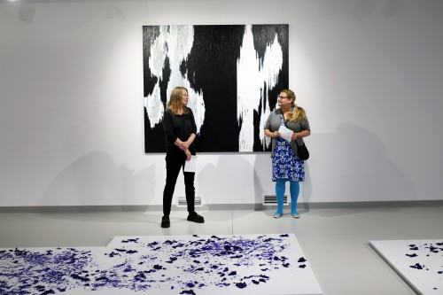 Wernisaż wystawy Urszuli Wilk pt. Płynność światła, tańce pielgrzymującej wody, zdj. Justyna Żak