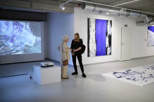 Wernisaż wystawy Urszuli Wilk pt. Płynność światła, tańce pielgrzymującej wody, zdj. Justyna Żak