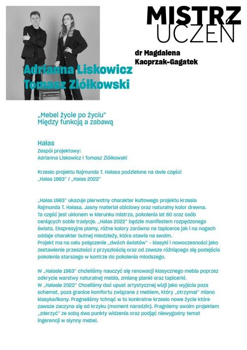 Widok wystawy. Wystawa „Mistrz-Uczeń” pedagogów i studentów Wydziału Architektury Wnętrz, Wzornictwa i Scenografii ASP we Wrocławiu na Politechnice Śląskiej w Gliwicach