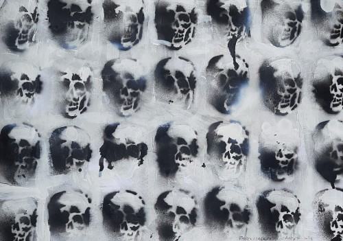 radoslaw-czarkowski-identity-black-small-rysunek-powielany-akryl-papier-2021