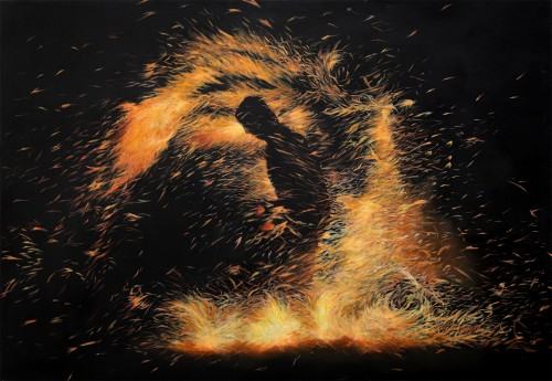 Zofia Walkowiak, bez tytułu II, technika akryl na płótnie, 2023, zdj. Katarzyna Rutkowska