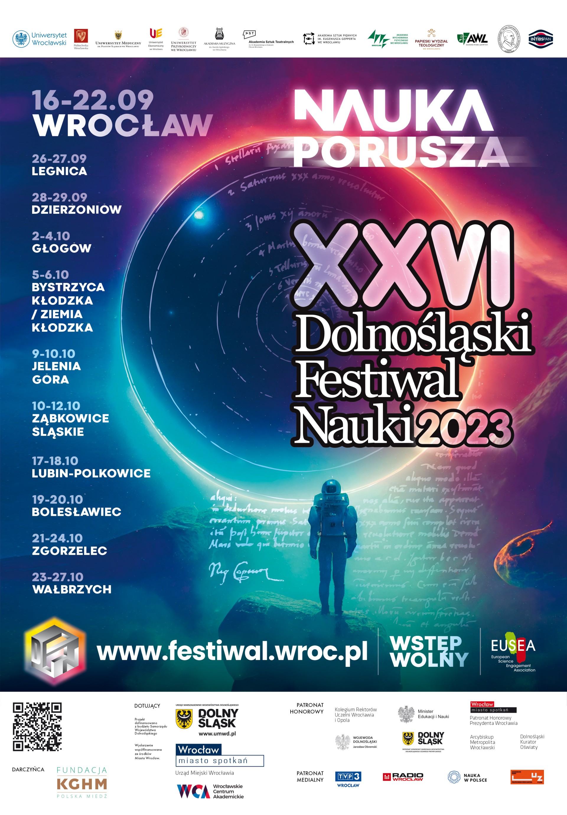 Dolnośląski Festiwal Nauki 2023: Nauka Porusza Sztuką!