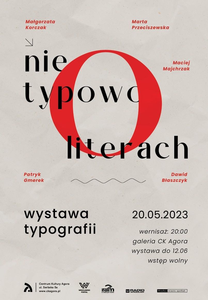 Plakat promujący wystawę Nietypowo o literach