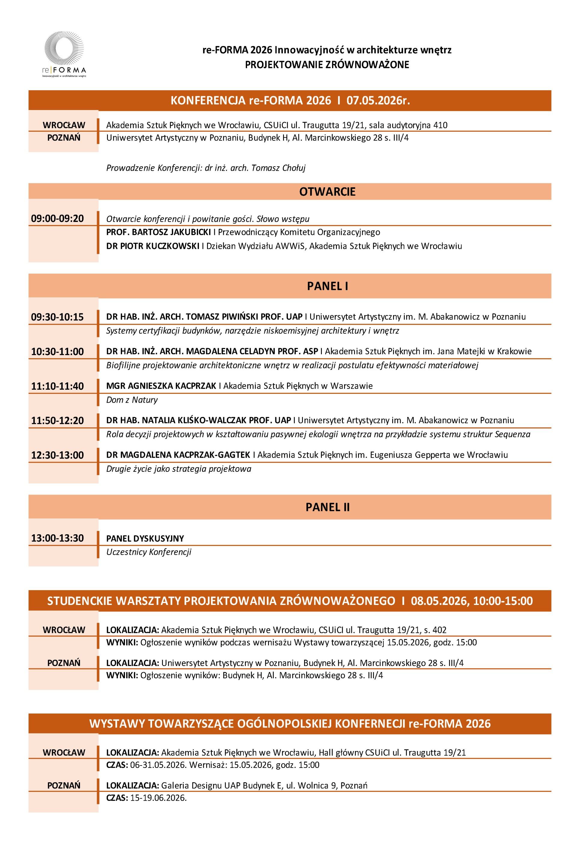 Ogólnopolska Konferencja re-FORMA 2026